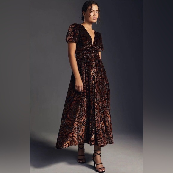 By Anthropologie Dresses & Skirts - NWT The Katerina Button-front Dress: Velvet Edition